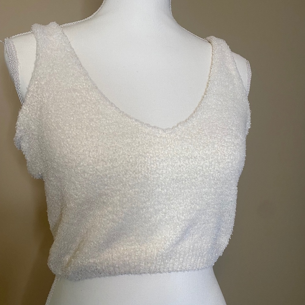 Cozy Knit Tank and Pants Set Medium Beige Color Small Stretch